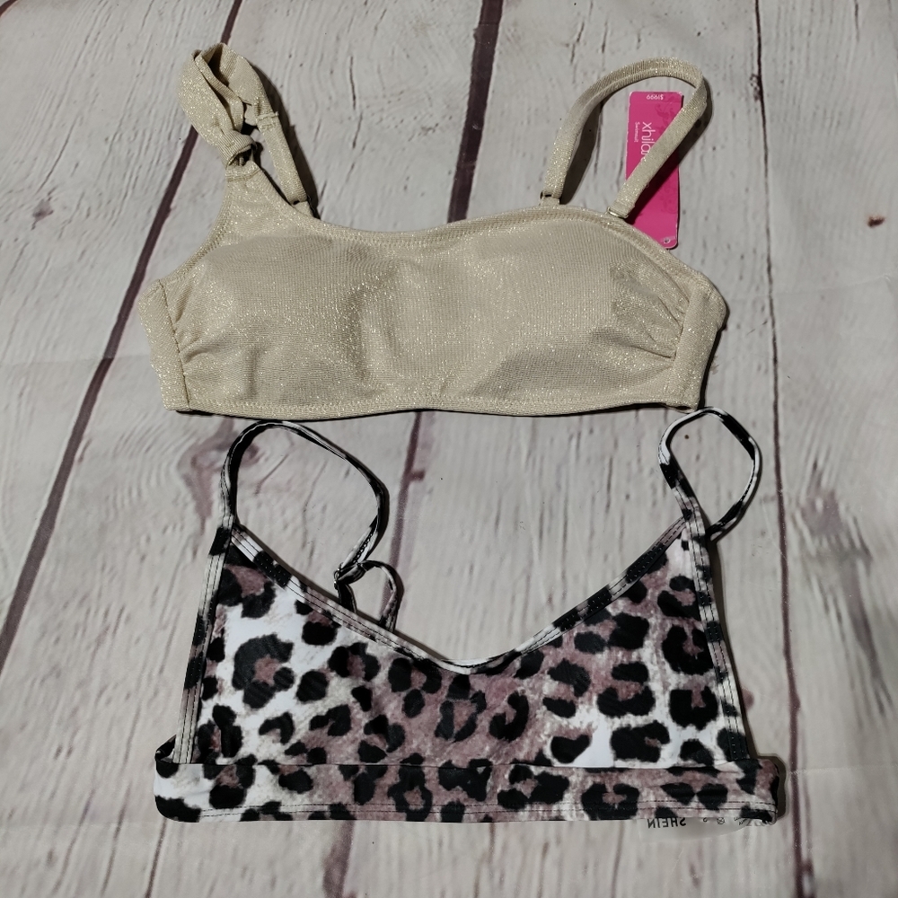 NEW SHEIN and Xhilaration bikini swimsuit tops. Small.  685